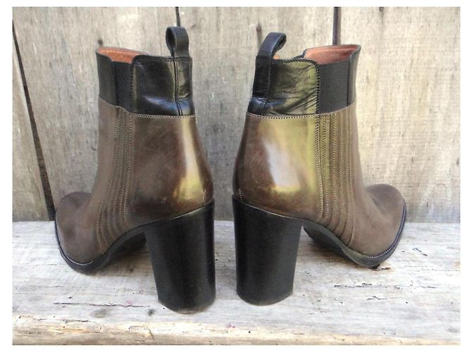Botines Sartore de piel marrón oscuro - vista 5