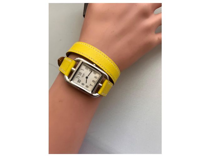 Reloj Hermès Cape Cod Acero Pulsera Amarillo Nápoles - vista 10