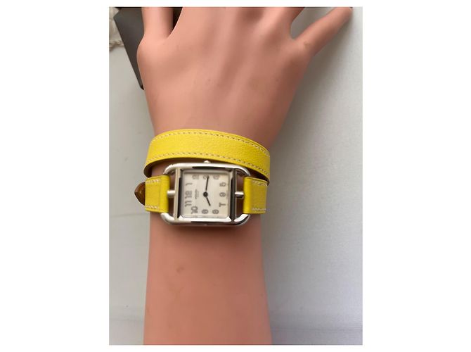 Reloj Hermès Cape Cod Acero Pulsera Amarillo Nápoles - vista 8