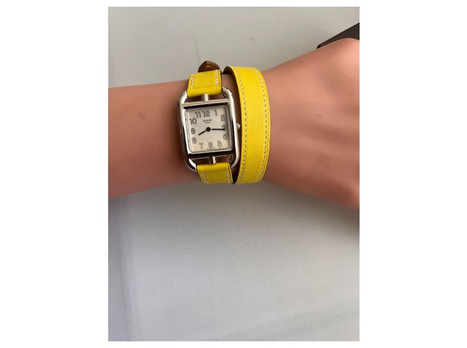 Reloj Hermès Cape Cod Acero Pulsera Amarillo Nápoles - vista 9