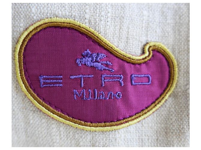 Abrigo trench de lino con estampado paisley Etro Beige - vista 10