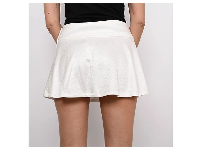 Falda Chanel Blanca de Viscosa Monogramada Blanco - vista 13