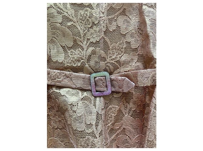 Chaleco de Traje Chanel Encaje Strass Dorado Naranja Cobre - vista 8