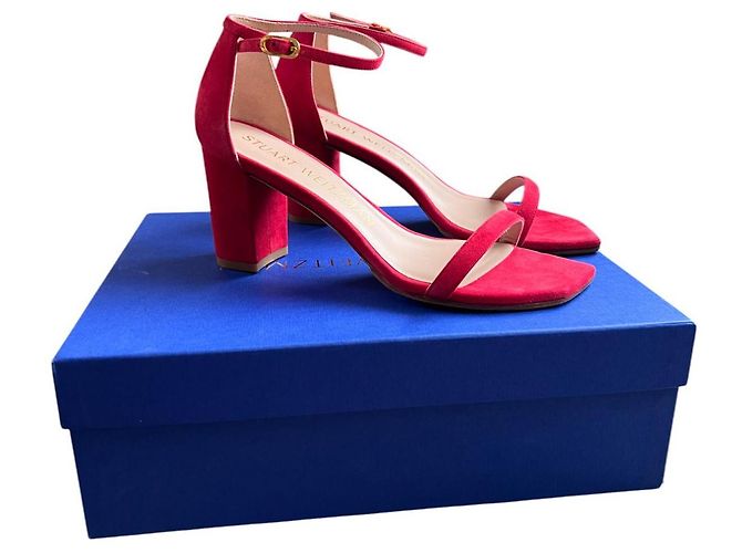 Sandali Stuart Weitzman in scamosciato rosa - vista 2