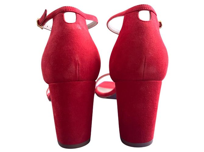 Sandali Stuart Weitzman in scamosciato rosa - vista 4