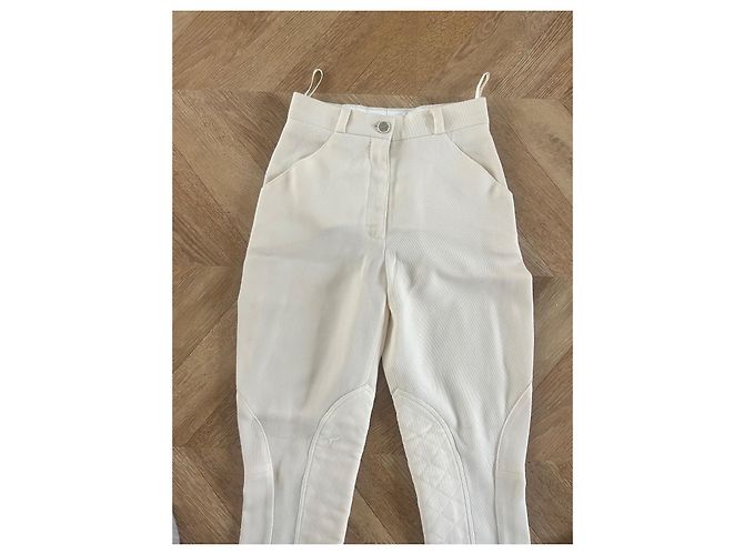 Pantalones Chanel beige estilo ecuestre - vista 3