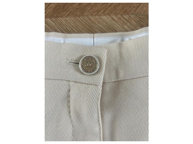 Pantalones Chanel beige estilo ecuestre - vista 5