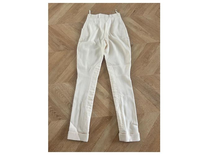 Pantalones Chanel beige estilo ecuestre - vista 8