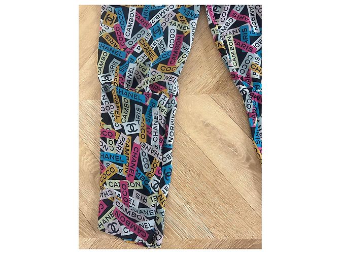 Chanel Saroual Hose aus Seide Multifarben Mehrfarben - Ansicht 2