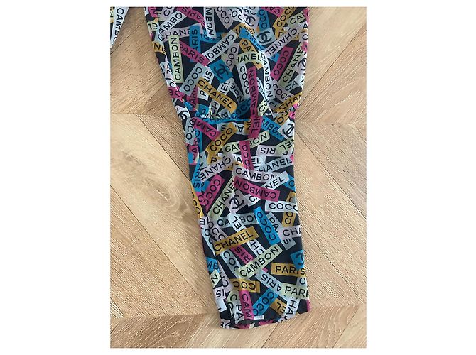 Chanel Saroual Hose aus Seide Multifarben Mehrfarben - Ansicht 3
