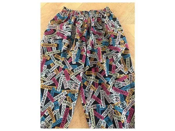 Chanel Saroual Hose aus Seide Multifarben Mehrfarben - Ansicht 4