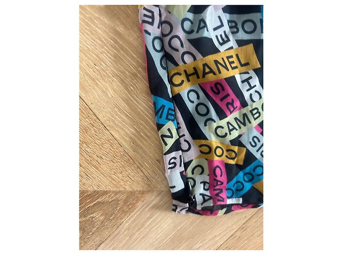 Chanel Saroual Hose aus Seide Multifarben Mehrfarben - Ansicht 5
