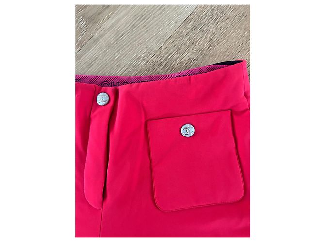 Chanel Raspberry Pink Ski Pants Polyester Size 36 - view 5