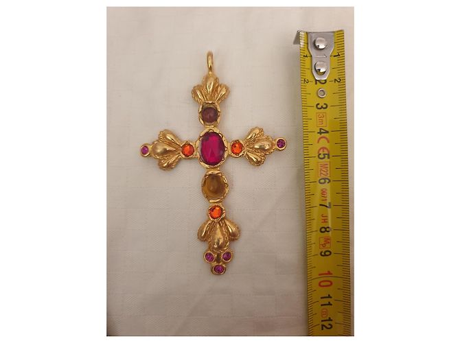 Pendente Christian Lacroix Oro con Pietre Rosse D'oro - vista 4
