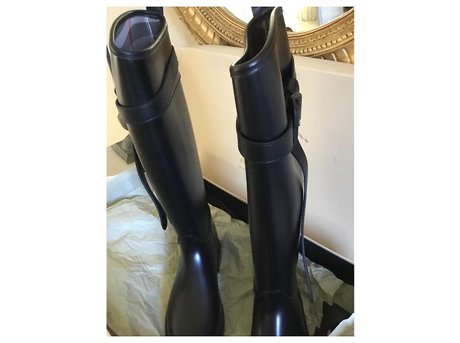Botas de lluvia Burberry de goma negras Negro - vista 6