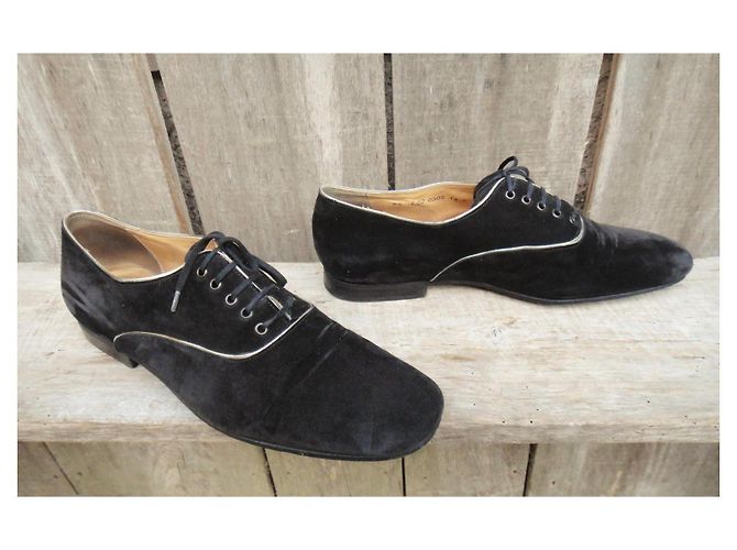 Joseph Fenestrier Richelieu in suede nero - vista 2