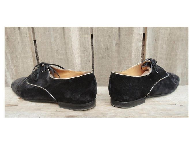 Joseph Fenestrier Richelieu in suede nero - vista 5