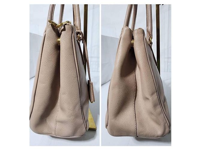 Borsa Tote Galleria in pelle Saffiano Lux di Prada, rosa chiaro - vista 10