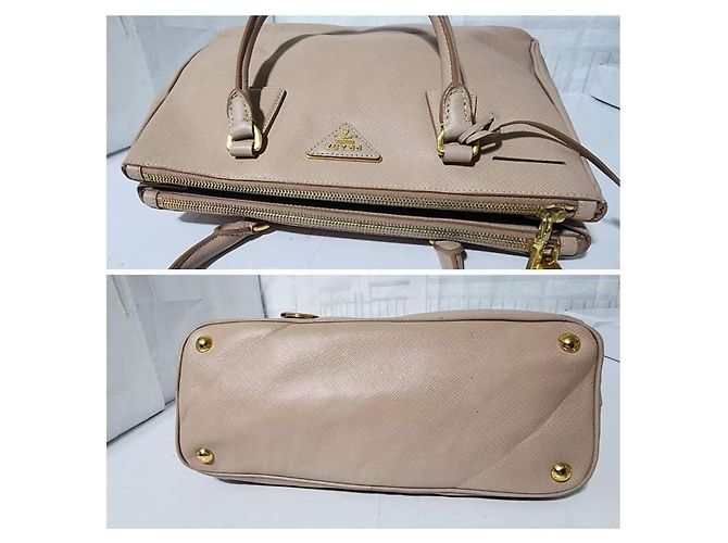 Borsa Tote Galleria in pelle Saffiano Lux di Prada, rosa chiaro - vista 11