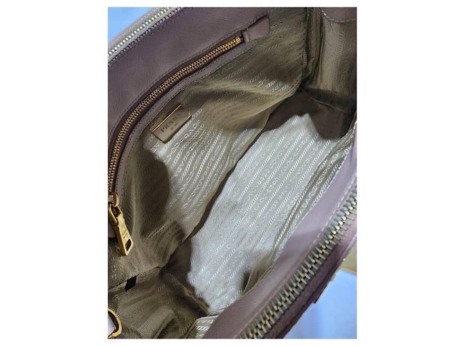 Borsa Tote Galleria in pelle Saffiano Lux di Prada, rosa chiaro - vista 12