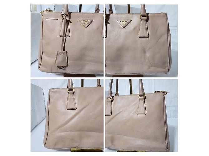 Borsa Tote Galleria in pelle Saffiano Lux di Prada, rosa chiaro - vista 4