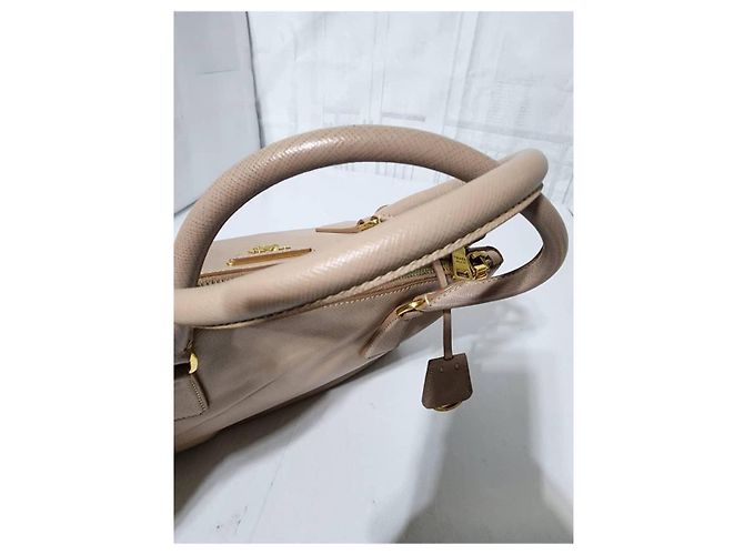Borsa Tote Galleria in pelle Saffiano Lux di Prada, rosa chiaro - vista 5