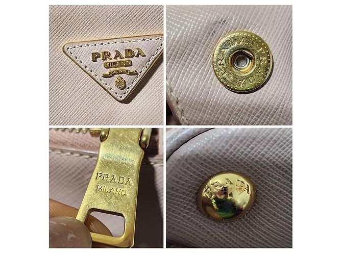 Borsa Tote Galleria in pelle Saffiano Lux di Prada, rosa chiaro - vista 7