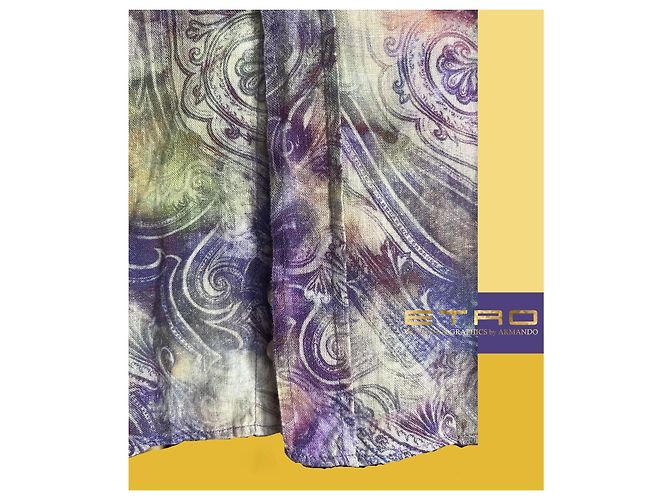 ETRO Bluse aus Kaschmir mit floralem Muster Dunkelviolett - Ansicht 6