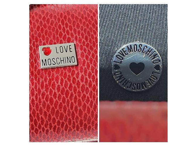 Clutch de cuero de cocodrilo Moschino rojo Roja - vista 10