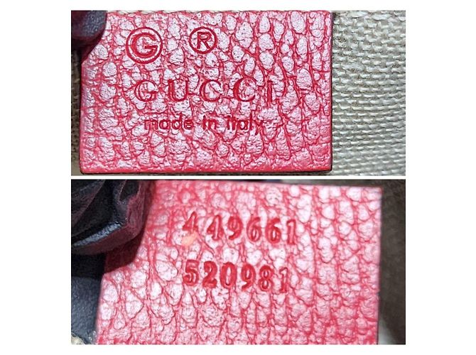 Borsa a cupola piccola GG Charm in pelle di vitello rossa GUCCI Rosso - vista 5
