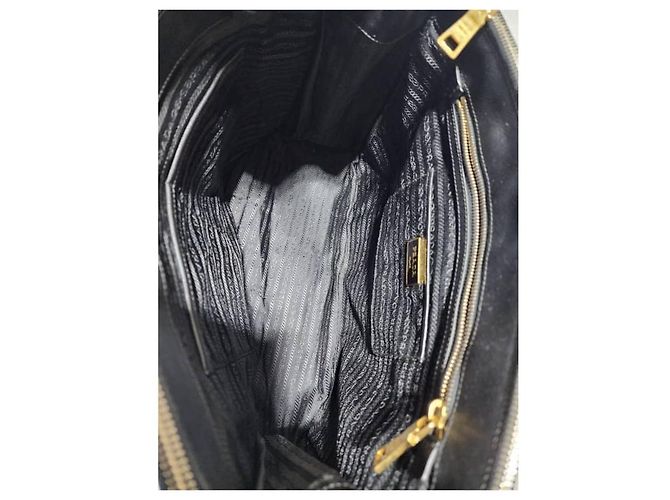 PRADA Saffiano Grande Galleria Double Zip Tote Nero - vista 12