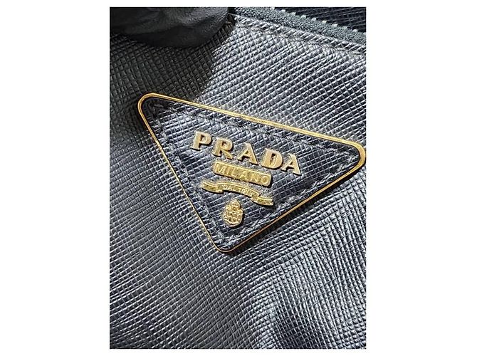 PRADA Saffiano Grande Galleria Double Zip Tote Nero - vista 9