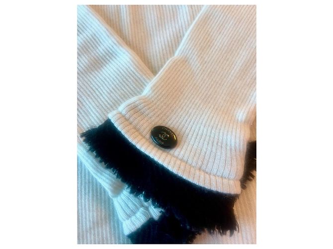 Long pull Chanel Blanc cassé - vue 2