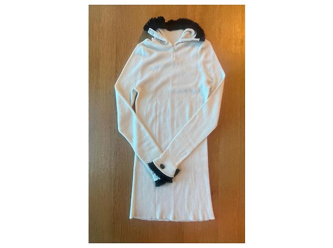 Long pull Chanel Blanc cassé - vue 6