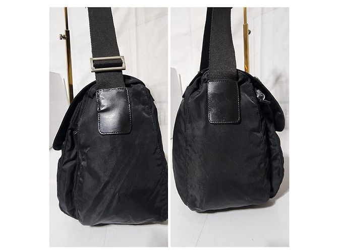 Borsa a tracolla in nylon Tessuto di PRADA nera Nero - vista 10
