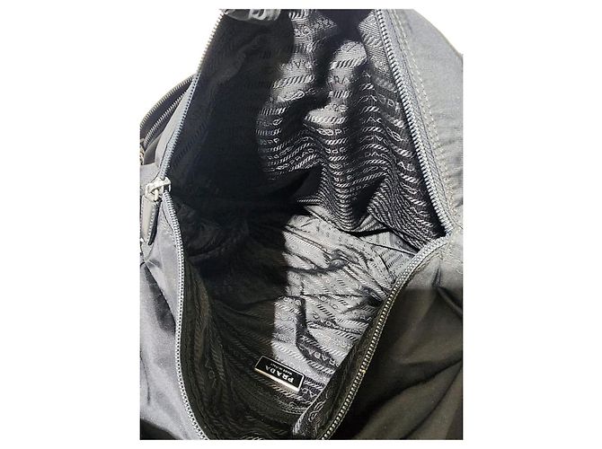Borsa a tracolla in nylon Tessuto di PRADA nera Nero - vista 12