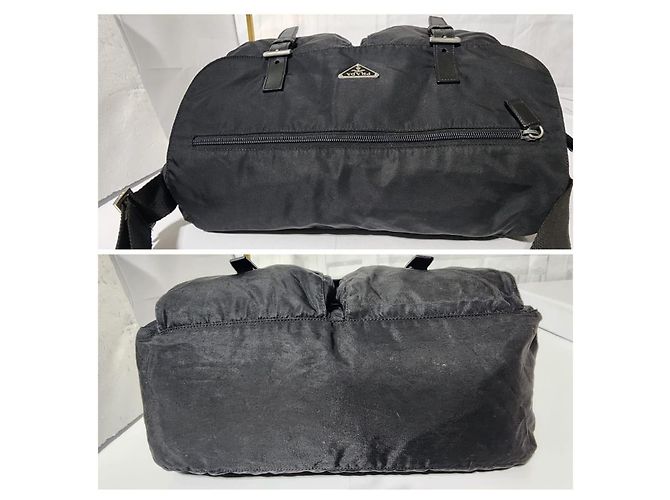 Borsa a tracolla in nylon Tessuto di PRADA nera Nero - vista 5