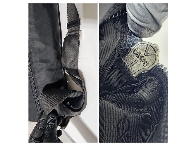 Borsa a tracolla in nylon Tessuto di PRADA nera Nero - vista 7