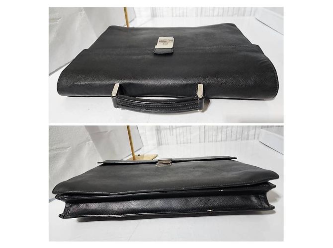 Prada Saffiano Leather Top Handle Briefcase Black - view 5