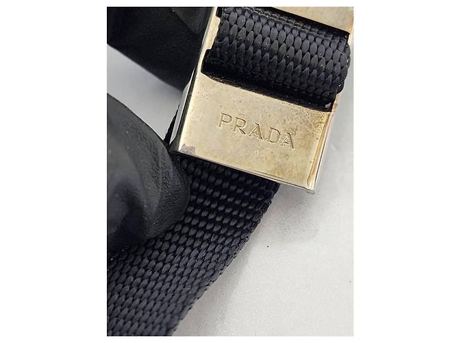 Schwarzer Tessuto-Rucksack mit Saffiano-Besatz von Prada - Ansicht 6