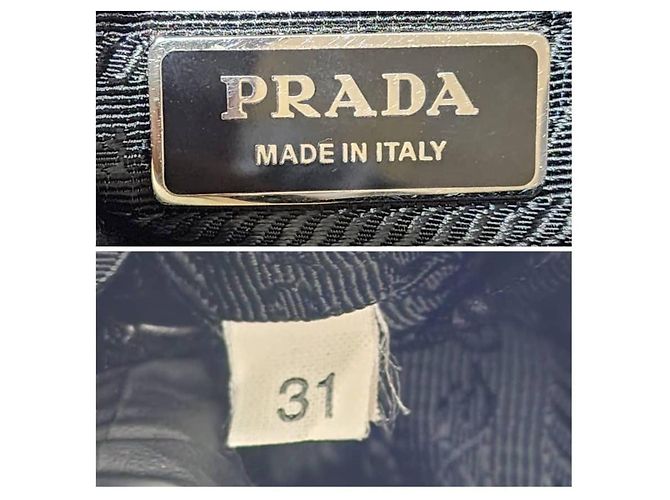 Schwarzer Tessuto-Rucksack mit Saffiano-Besatz von Prada - Ansicht 8