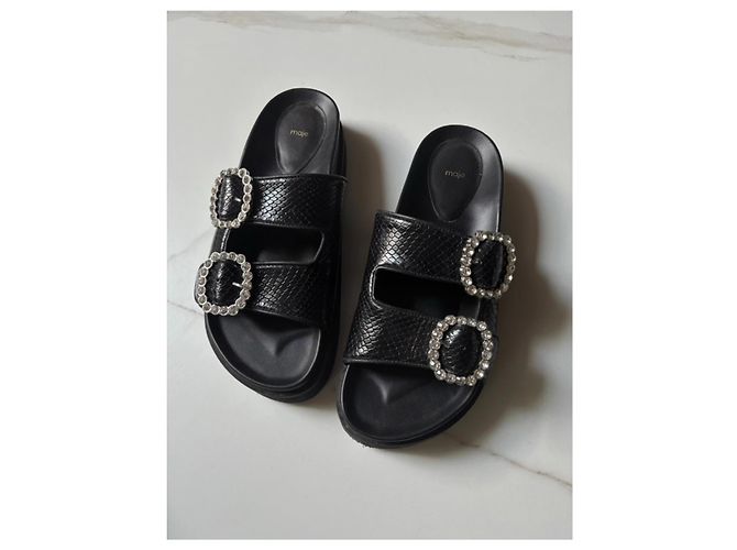 Maje Strasssandalen Schwarz - Ansicht 2