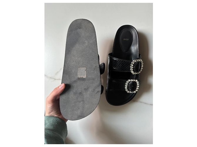 Maje Strasssandalen Schwarz - Ansicht 3