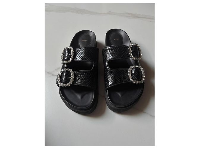 Maje Strasssandalen Schwarz - Ansicht 6
