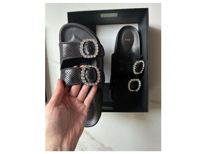 Maje Strasssandalen Schwarz - Ansicht 7