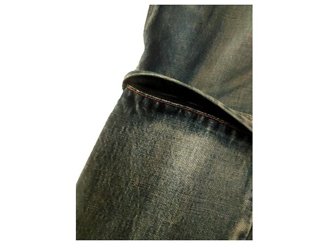 Jeans convertibili con zip Balenciaga SS18 in denim blu navy (Taglia 32) - vista 10