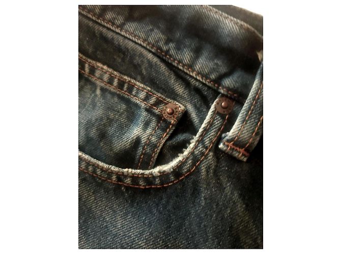 Jeans convertibili con zip Balenciaga SS18 in denim blu navy (Taglia 32) - vista 9