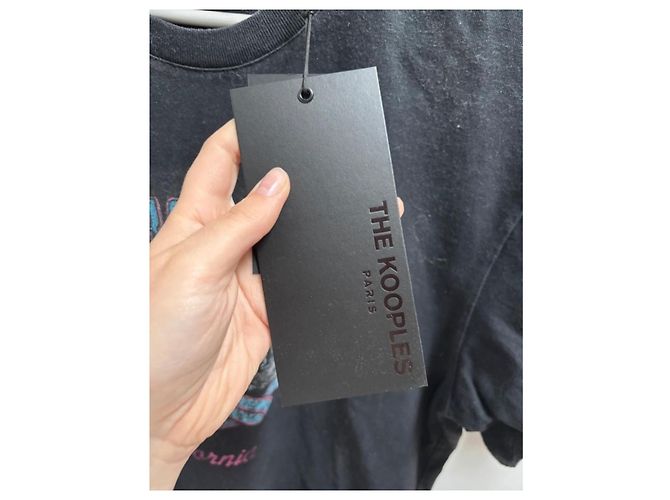 T-shirt nero The Kooples - vista 3