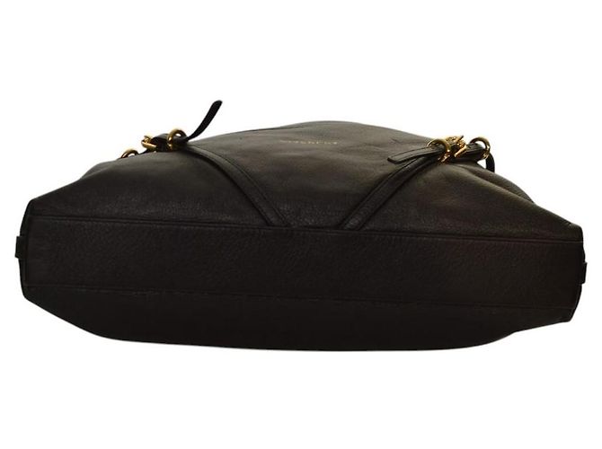 Borsa a spalla media in pelle granulata nera con catena dorata Givenchy Voyou Nero - vista 8
