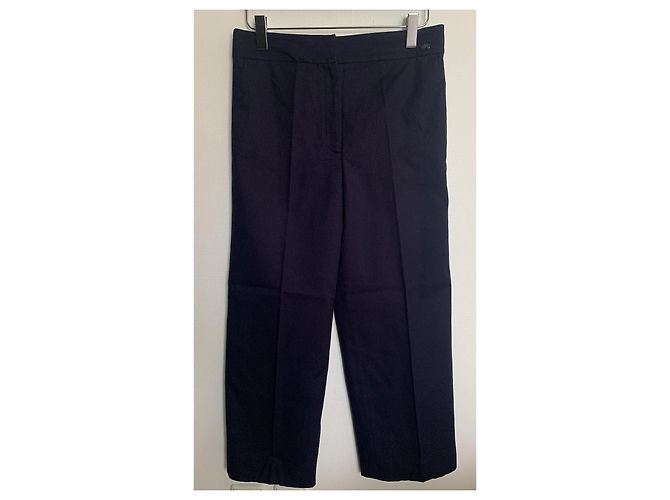Pantalones Chanel de Algodón Azul Marino - vista 12